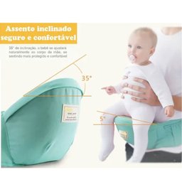 Canguru Carregador Bebe Criança Passeio Viagem Bolso Alça Ergonomico Ajustavel Macio Confortavel Seg - 9