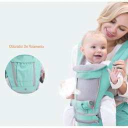 Canguru Carregador Bebe Criança Passeio Viagem Bolso Alça Ergonomico Ajustavel Macio Confortavel Seg - 7