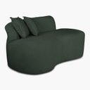 Ver imagem 5 de Sofá Orgânico 2 Lugares Curvo Feijão Design Elegante Suede