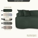 Ver imagem 2 de Sofá Orgânico 2 Lugares Curvo Feijão Design Elegante Suede