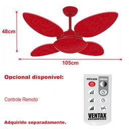 Ventilador Teto 4 Pás Mdf Branca Quarto Pétalo Ventax 220v - 2