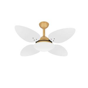 Ventilador Teto 4 Pás Mdf Branca Quarto Pétalo Ventax 220v