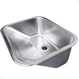 Tanque Lavanderia Aço Inox Escovado 55x45 com Válvula - 12