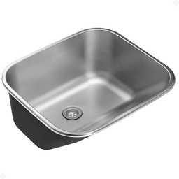 Tanque Lavanderia Aço Inox Escovado 55x45 com Válvula - 10