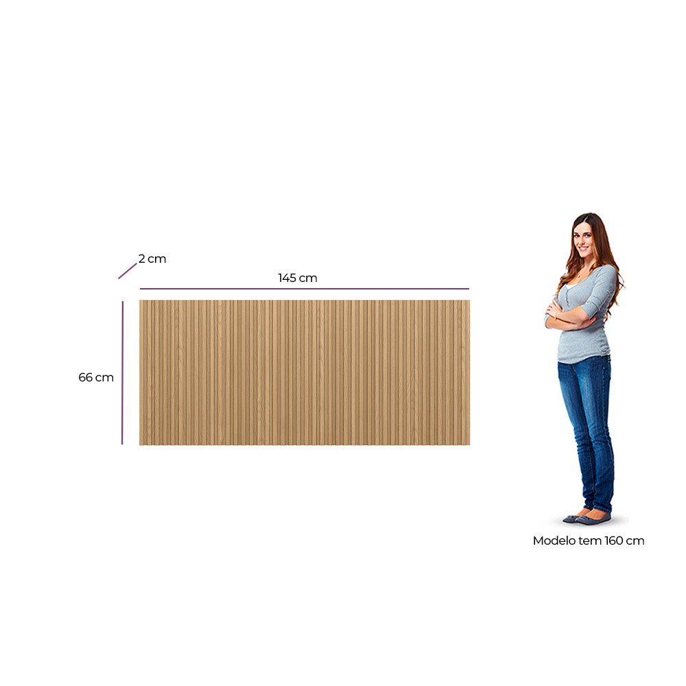 Cabeceira Ripado Modular 5 Caixas Atalaia Cama Casal Linea Brasil - 2