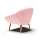 Ver imagem 6 de Kit 2 Poltronas Giovana Suede Rosa Bebê Pés Palito Castanho - D'Rossi