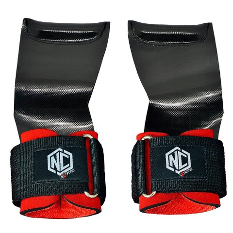 Luva Palmar Grip Lion Nc Extreme - Preto com Vermelho:preto/vermelho/g
