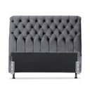 Ver imagem 2 de Cabeceira de Cama Box Casal 138 Cm Padua Tecido Suede Veludo Cinza Escuro