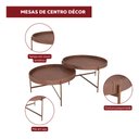 Ver imagem 6 de Kit 2 Mesas de Centro em Couro Décor Patrimar Móveis Cores:preto