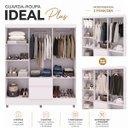 Ver imagem 2 de Guarda Roupa Casal 6 Portas 2 Gav Espelho Roupeiro Quarto Branco