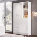 Ver imagem 4 de Guarda Roupa Infantil Percasa 3 Portas Mdp 186cm com Prateleiras Branco