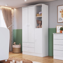 Ver imagem 1 de Guarda-Roupa Infantil 3 Portas 186cm com Prateleiras Branco - Percasa