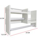 Ver imagem 3 de Porta Tempero em MDF com 2 Suportes para Papel Alumínio e Toalha