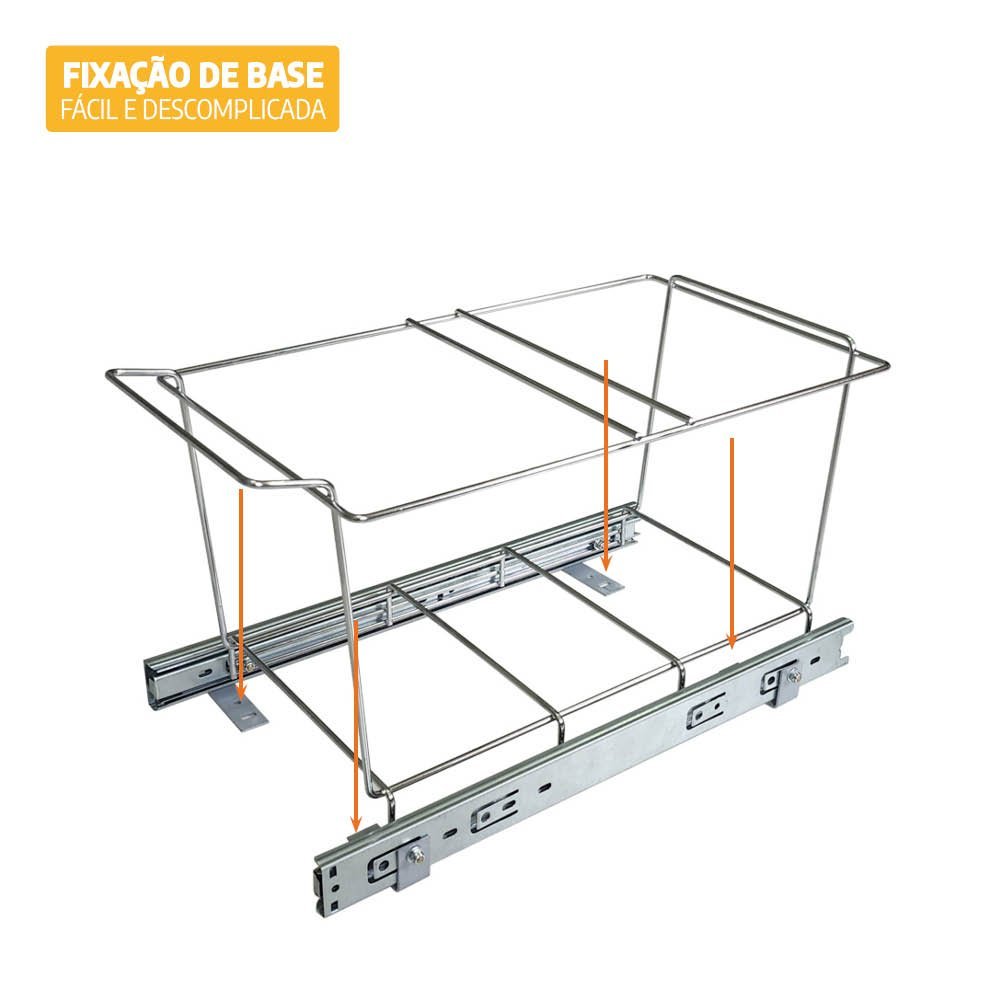 Lixeira de Base Deslizante Dupla Escovada Cobre - 3