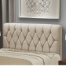 Cabeceira Queenl Estofada Istambul Mônaco com Capitonê Bege - 1