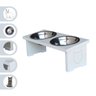 Comedouro Elevado Pet Gato Mdf Duo - Inox - 5