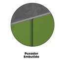 Ver imagem 5 de Armário de Aço 2 Portas com Chave 4 Prateleiras AP402 Cinza/Verde Miró