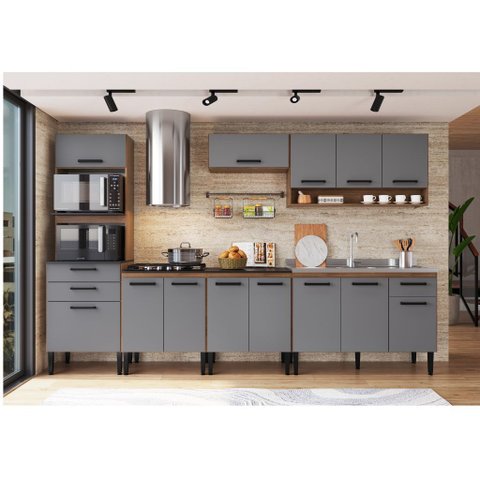 Cozinha Modulada 6 Peças Ana Freijó Cinza Megasul