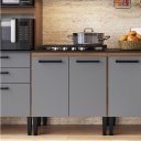 Ver imagem 3 de Cozinha Modulada 6 Peças Ana Freijó Cinza Megasul
