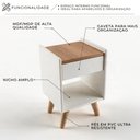 Ver imagem 4 de Mesa de Cabeceira Retrô Luxo Easy Premium Byhouse