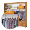 Ver imagem 6 de Guarda-roupa Casal Mondo 6 Portas 4 Gavetas com Pés Cinamomo - Pnr Móveis