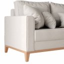 Ver imagem 3 de Sofá 2 Lugares 1.40 Beny Base De Madeira Linho:Creme