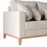 Sofá 2 Lugares 1.40 Beny Base De Madeira Linho:Creme - 3