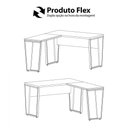 Ver imagem 2 de Mesa Escrivaninha em L F5 Office Industrial MDP 120cm Cinza F5 Office