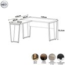 Ver mais imagens de Mesa Escrivaninha em L F5 Office Industrial MDP 120cm Cinza F5 Office
