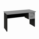 Ver imagem 2 de Mesa Escrivaninha Retangular 135cm x 60cm Tampo 30mm com Gaveteiro 2 Gavetas F5 Office Cor:Cinza