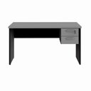 Ver imagem 5 de Mesa Escrivaninha Retangular 135cm x 60cm Tampo 30mm com Gaveteiro 2 Gavetas F5 Office Cor:Cinza