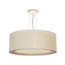 Ver imagem 1 de Luminária de Teto Pendente Cúpula Dupla Linho Pérola 40x16