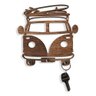 Porta Chaves Decorativo Em Mdf Carro Antigo Kombi Madeira Ripada 18X18Cm - 1