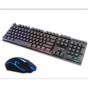 Combo Teclado Semi Mecânico Mouse Gamer Led RGB M-300