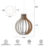 Pendente Luminária Bali E27 Madeira Bancada Moderno 3 Un:branco - 8