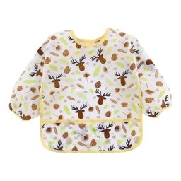 Babador Manga Longa Impermeável Blw Kit 2unds Alce Flamingo Baby Babador Blw, Babador Manga Longa, B - 4
