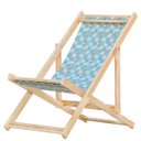 Ver imagem 1 de Espreguiçadeira Preguiçosa Dobrável sem Braço em Madeira Maciça - Triangulo Azul