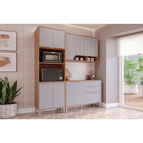 Cozinha Completa 3 Peças Celeste C368 Cinamomo/Platina MGM