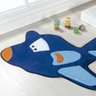 Tapete Infantil Pelúcia Aviãozinho Avião Azul Royal - 1