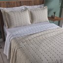 Ver imagem 2 de Cobre Leito Casal Padrão Decor Bordado 200 Fios 3 Peças - Avela To Decorando