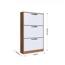 Ver imagem 3 de Sapateira 3 Portas para Quarto 18 Pares Melissa Freijó com Branco - Irm
