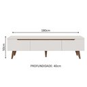 Ver imagem 4 de Rack para Tv até 75 Polegadas Madesa Reims 2 Portas 1 Gaveta - Branco