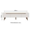 Rack para Tv até 75 Polegadas Madesa Reims 2 Portas 1 Gaveta - Branco - 4