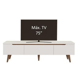 Rack para Tv até 75 Polegadas Madesa Reims 2 Portas 1 Gaveta - Branco - 7