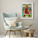 Ver imagem 2 de Quadro Mexicano Nossa Senhora de Guadalupe - 60x48cm:madeira Preta