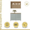 Ver imagem 5 de Cozinha Modulada 100% Mdf 2 Peças Nesher Marquesa Marrom Verde