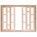 Ver imagem 2 de Janela de Madeira Vitro de Correr Beni Reto Padrão Cedro Batentes de 14 Cm - 1.50 (l) X 1.00 (a)
