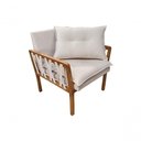 Ver imagem 2 de Kit 2 Poltronas Decorativa Luxo Safira Dora Bela Cor Bege Linho 1006