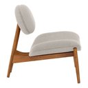 Ver imagem 4 de Poltrona Decorativa Yves Base Madeira Castanho Linho Off White - Nexta Casa