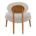 Ver imagem 6 de Poltrona Decorativa Yves Base Madeira Castanho Linho Off White - Nexta Casa